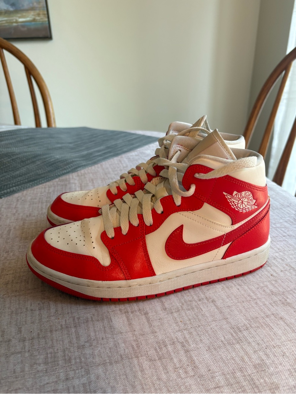 Nike Air Jordan 1 Mid Syracuse Leather Sneakers women’s Size 8